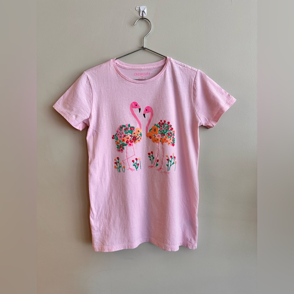 J.Crew Crewcuts Girls Flamingo Graphic Tee - XL (12–14)